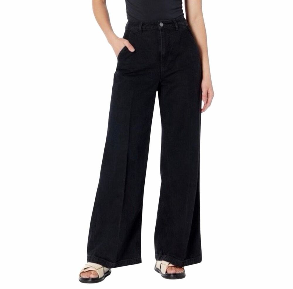 PAIGE $269 Harper High Rise Wide Leg Jeans Dark Amethyst sz 31 NEW
